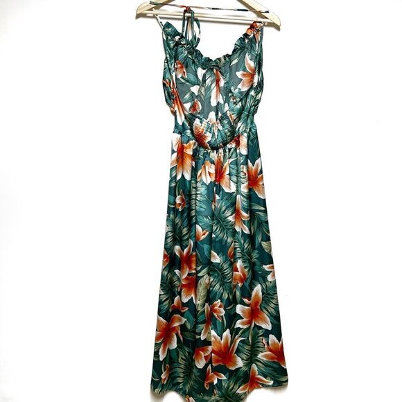CUPSHE Women's Backless Maxi Dress in Tropical Green. Sz M 8-10 - Picture 6 of 10